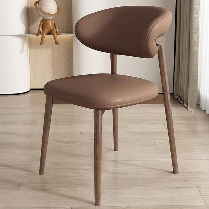 GJVBGA Lot de 2 Chaises de Salle à Manger Modernes - Style Vintage en Imitation Bois et Cuir Synthétique pour Cuisine (Couleur : B)
