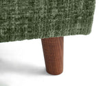 Lisa Design - Rune - canapé Droit 3 Places en Velours texturé, Vert Sauge