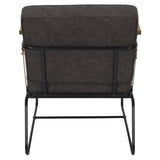 HOME DECO FACTORY - HD7163 Fauteuil Contemporain - Conçu pour Confort et Élégance - Assise Confortable - Pieds en Fer - Dimensions 63x79x73 cm - Hauteur d'Assise 43 cm - Couleur Marron