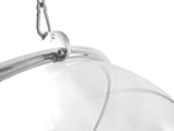 Kideo® Ensemble complet : fauteuil suspendu avec cadre et coussin, demi-coque, bubble, translucide (structure : blanc/panier : transparent (transparent), coussin : blanc (1000 Snow))