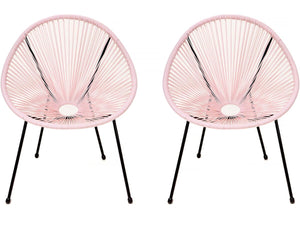 Lot de 2 fauteuils de Jardin Ania - Rose