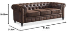INTENSE DECO Canapé Chesterfield 3 Places Vintage