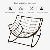 WNRLL Moderne Rocking Chair avec Haut Dossier, Rembourré Chaise Coulissante, Glider Chaise pour Salon/Chambre/Arrière-Cour/Balcon,2