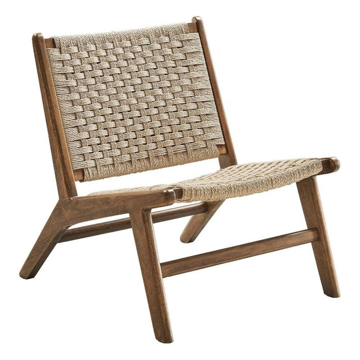 Modway Saorise Wood Chaise longue en corde tressée Noyer naturel Modway Saorise Wood Chaise longue en corde tressée Noyer naturel