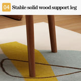 Chaises de Salle à Manger en Bois, Chaise d'appoint rembourrée, chaises de Cuisine de Ferme avec siège rembourré et Cadre en Bois, Chaise de Salle à Manger sans accoudoirs du Milieu du siècl