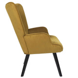HOME DECO FACTORY, HD0365, Fauteuil de Salon Giulia Jaune, Lounge Edition, Mobilier, Assise, canapé et Fauteuil, 68x96x75 cm, Hauteur Assise 43 cm, Jaune