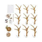 Gorgivous Lustre rustique en bois de cerf à 6 têtes, éclairage de lustre en corne de cerf de Style country rétro pour salon Bar cuisine salle à manger