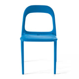 Oviala Chaise en Plastique de Jardin Bleu