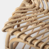 KLAST Banc en Rotin Naturel Kina avec Coussins Déhoussables, Idéale comme Pied de Lit ou Banc, Fabriquée à la Main avec Variations de Couleur