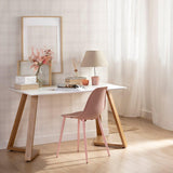 KLAST Chaise de Salle à Manger Nina en Polypropylène Rose Nude, Légère, Fonctionnelle, Durable et Adaptée pour l'Extérieur, Facile à Entretenir