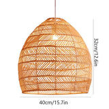 CHUNGYANG Suspension en Rotin Naturel ， Lampe d'art en Bambou Naturel Rotin Art Suspendu Plafonnier Abat-Jour, Lustre Abat-Jour Fait Main pour Lanterne D'îlot De Cuisine