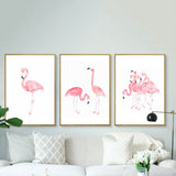 Gemini_mall® Peinture à l'huile moderne et abstrait sur toile motif flamant rose, photo sans cadre, b, 40x50cm