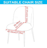 Lot de 2 housses de chaise de salle à manger en velours extensible pour chaises modernes du milieu du siècle, bordeaux