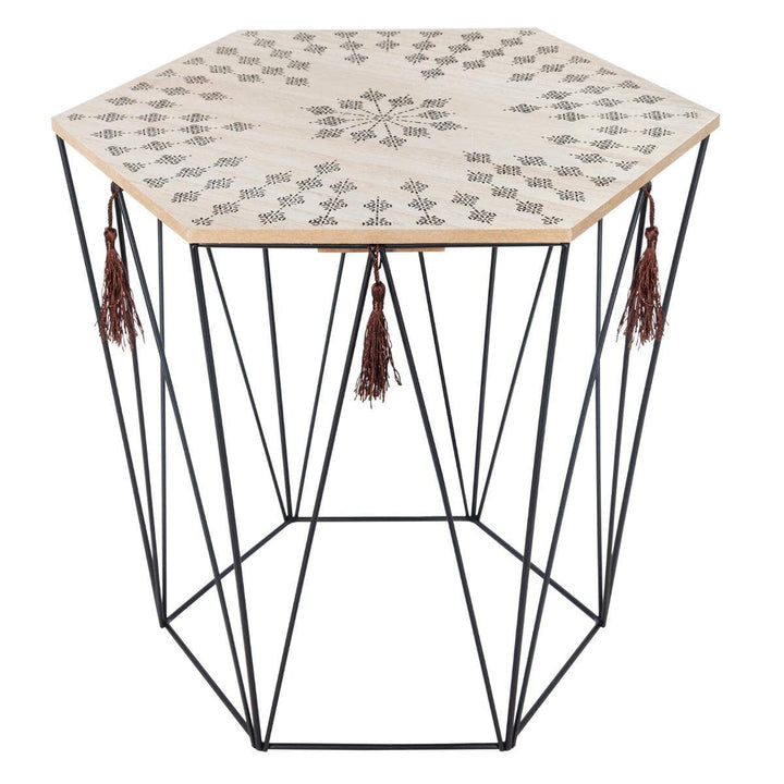 Atmosphera - Table d Atmosphera - Table d'appoint Kumi octogonale - métal et Bois