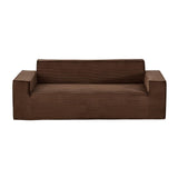VEVOR Canapé Moderne 2110 mm, canapé Nuage Confortable en Velours côtelé avec assises Profondes, Grand Sofa de Salon Moelleux avec Larges accoudoirs, pour Chambre, Appartement et Bureau, Marron
