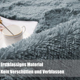 Swsen Tapis Salon Shaggy Longs Super Doux - Shaggy Tapis Moelleux Dessous Antidérapant - Tapis Chambre Lavable Moderne à Poils Longs 160x200 cm, Blanc