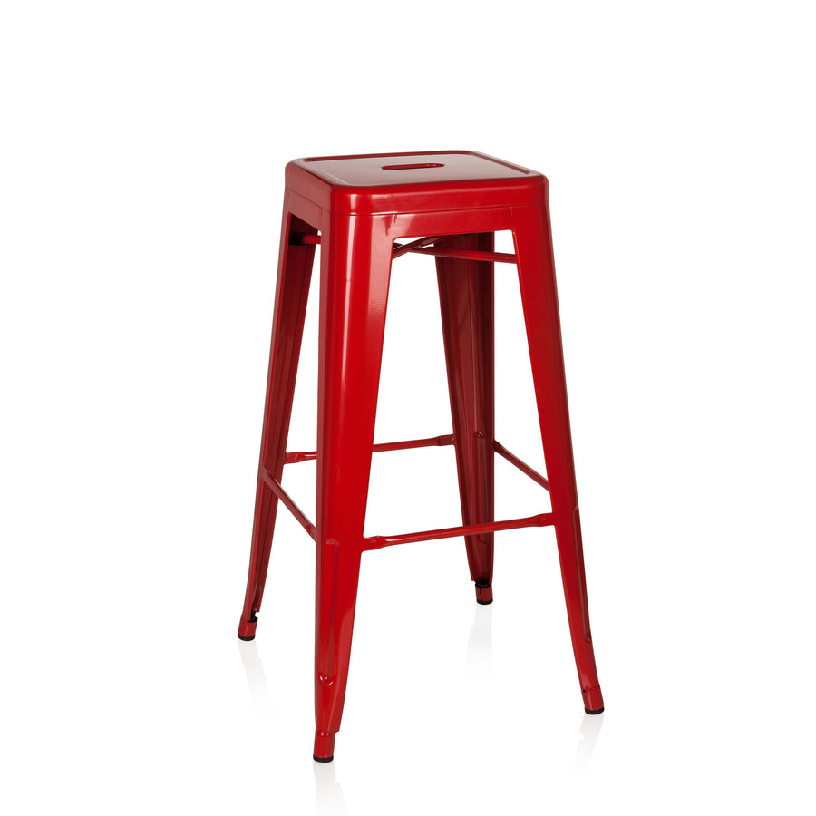 hjh OFFICE 645011 Tabouret de Bar VANTAGGIO High Métal Rouge, Tabouret Industriel Haut, empilable hjh OFFICE 645011 Tabouret de Bar VANTAGGIO High Métal Rouge, Tabouret Industriel Haut, empilable