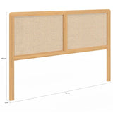 IDMarket - Tête de lit sur Pied EDHEN 160 cm cannage et Bois