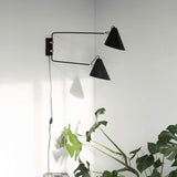 House Doctor Lampe murale Club double Noir/blanc 81 x 20 cm