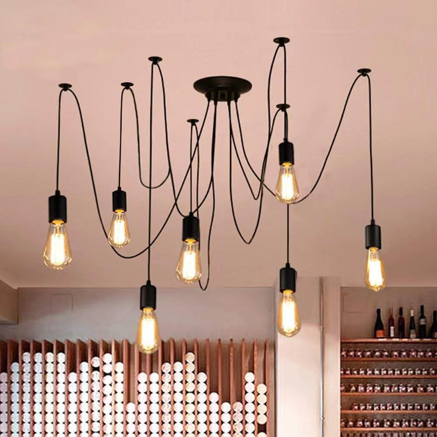 Lrpiyvo Lustre Araignee Suspension Lampe Suspendue Industrielle Lustre Retro Suspension Luminaire Vintage pour Salon Cuisine Salle Chambre Lrpiyvo Lustre Araignee Suspension Lampe Suspendue Industrielle Lustre Retro Suspension Luminaire Vintage pour Salon Cuisine Salle Chambre