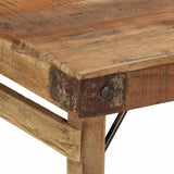vidaXL Table Basse Marron 110 x 55 x 40 cm Bois de récupération Massif, Table Basse Rustique, rectangulaire, Meuble Fait Main, Bois Dur, déco Vintage, Design Solide pour Salon