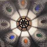 LORIENT Cleopatra Lampe orientale en métal avec effet vieilli de cuivre Marron 42 cm