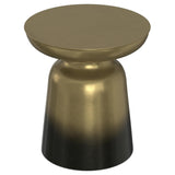 SIMPLIHOME Toby Table d'appoint Industrielle Moderne en métal de 43,2 cm de Large, ombré doré/Noir, entièrement assemblée pour Le Salon et la Chambre à Coucher