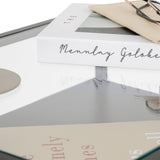 IDIMEX Table de Chevet ARUMA H 51 cm avec 1 tiroir, Plateau en Verre au Style Moderne et Industriel Coloris Noir, pour Chambre avec Rangement Niche Ouverte