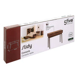 5 five simply smart 5Five - Console SLIDY Marron en Panneau de Fibres de Bois - 100x34x75,5cm - Meuble de Rangement Fonctionnel pour Salon, Entrée, Salle à Manger