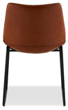 Ibbe Design Indiana Lot de 2 Brun Chaises Salle à Manger en Similicuir Simili Cuir Salle à Manger Salon Bureau Cuisine, Assise Rembourrée Scandinaves, Pieds en Métal