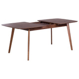 Table à Manger Extensible 150/190 x 90 cm en MDF et Bois d'Hévéa Foncé pour 4 Madox