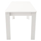 Merax Table à Manger en Bois, Table de Salle à Manger rectangulaire, Table de Cuisine Moderne pour Salon et Salle à Manger, 117 x 68 x 75 cm (L x l x H) - Blanc