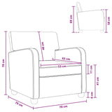 vidaXL Fauteuil Kaki Velours