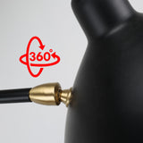 Alpinaluz Lampadaire trépied avec écran orientable - Design avant-gardiste en aluminium noir mat, culot E27, 160 cm, éclairage intérieur pour salon ou studio