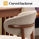 Chaises de Salle à Manger en Bois, Chaise d'appoint rembourrée, chaises de Cuisine de Ferme avec siège rembourré et Cadre en Bois, Chaise de Salle à Manger sans accoudoirs du Milieu du siècl