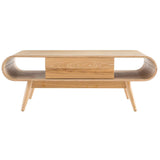 Miliboo Table Basse rectangulaire avec rangements scandinave Bois Clair L120 cm BALTIK