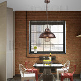 iDEGU Suspension Luminaire E27 Lustre Plafonnier Industriel Ø 33CM Noir Lampe Suspension Vintage pour Salon, Cuisine, Restaurant, Café et Bar (Z Rouille - 33CM)