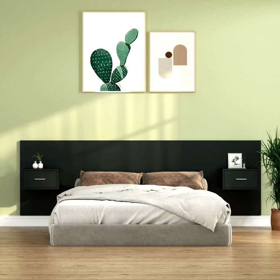 Cosisti Tête de lit avec Chevet tête de lit avec Rangement têtes de lit pour Adulte tête de lit Bois -Noir-Un tiroir-160 x 1,5 x 80 cm Cosisti Tête de lit avec Chevet tête de lit avec Rangement têtes de lit pour Adulte tête de lit Bois -Noir-Un tiroir-160 x 1,5 x 80 cm