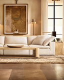 UNIQKA Cloud - Canapé 3 Places en Lin Blanc