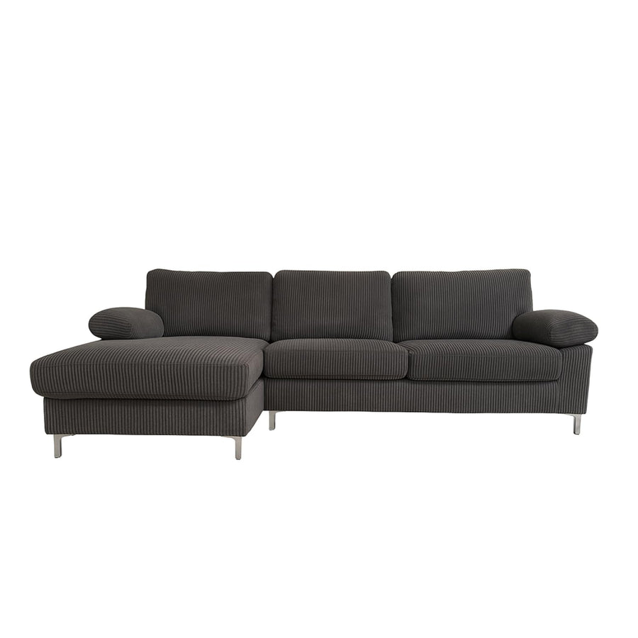 CONCEPT USINE | Canapé d’Angle 4-5 Places Galway Gris Anthracite | Méridienne Gauche | Velours Côtelé Ultra Doux | Assise Profonde et Moelleuse | Pieds Métal | Confort Durable | Look Contemporain CONCEPT USINE | Canapé d’Angle 4-5 Places Galway Gris Anthracite | Méridienne Gauche | Velours Côtelé Ultra Doux | Assise Profonde et Moelleuse | Pieds Métal | Confort Durable | Look Contemporain