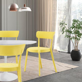 Fusion Living Chaise De Bistrot en Plastique Jaune Citron