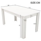 Merax Table à Manger en Bois, Table de Salle à Manger rectangulaire, Table de Cuisine Moderne pour Salon et Salle à Manger, 117 x 68 x 75 cm (L x l x H) - Blanc