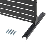 casa.pro Cloison de Séparation Intérieur Paravent Séparateur de Pièce Design Moderne pour Délimiter Différentes Espaces avec Motif Décoratif Salon Séjour Bureau Acier Galvanisé 200 x 100 x 50 cm Noir