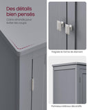 VASAGLE Meuble de Salle de Bain, Armoire de Rangement, 4 Portes
