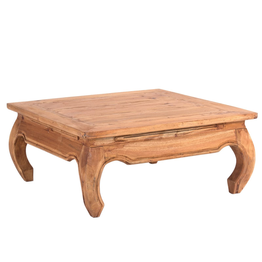 Design Delights Table opium East 80 - 80 x 80 x 35 cm (l x p x h) acajou massif - Table d'appoint en bois massif - Table basse - Couleur : 08 Miel ciré