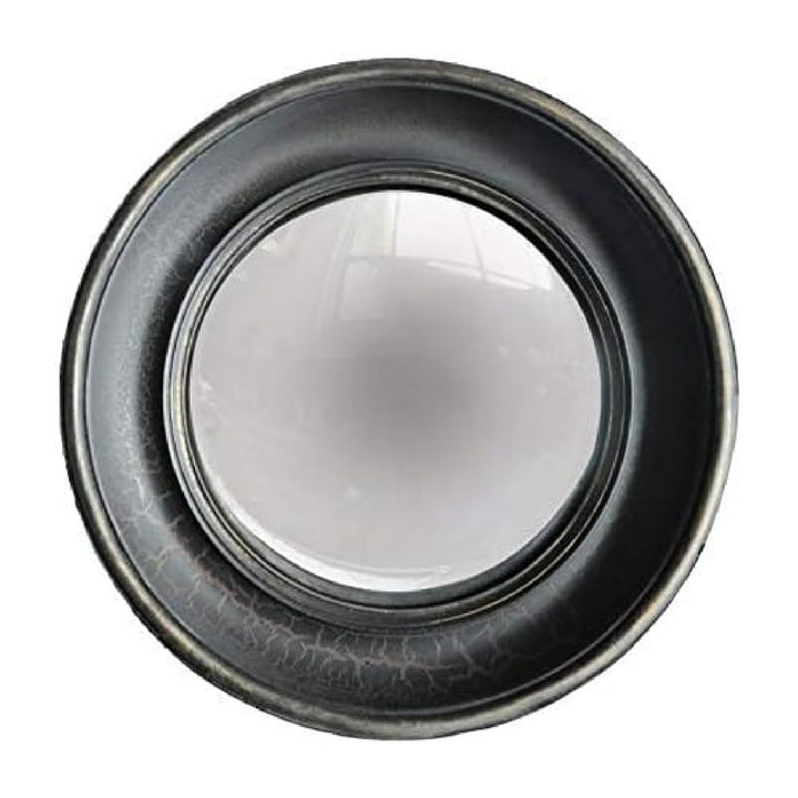CHEHOMA - Petit Miroir Convexe Noir et Or Vieilli - Miroir Mural pour Salon, Salle de Bain, Couloir ou Garde-Robe - Miroir de sorcière - Accessoire de décoration pour Un intérieur de qualité