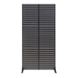 casa.pro Cloison de Séparation Intérieur Paravent Séparateur de Pièce Design Moderne pour Délimiter Différentes Espaces avec Motif Décoratif Salon Séjour Bureau Acier Galvanisé 200 x 100 x 50 cm Noir