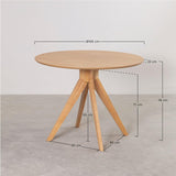 SKLUM Table à Manger Ronde en Bois (Ø100 cm) Sekiz Bois Naturel