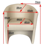 MartHome Cocktailsessel Club Tom - Hocker en Similicuir, Fauteuil pour Salon, Bureau, Hôtel - Siège, Mobilier d'hôtel. Chaise Rembourrée, Fauteuil de Club, Fauteuil Lounge, Fauteuil Cocktail (Rouge)