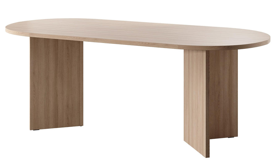 Selsey Table À Manger Ovale 90 x 204 cm 6-10 Personnes Table De Cuisine Bureau Chêne Lindberg Ovo